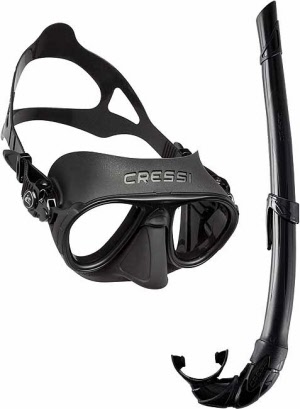 Cressi Tauchmaske Calibro und Schnorchel Corsica Schnorchelset